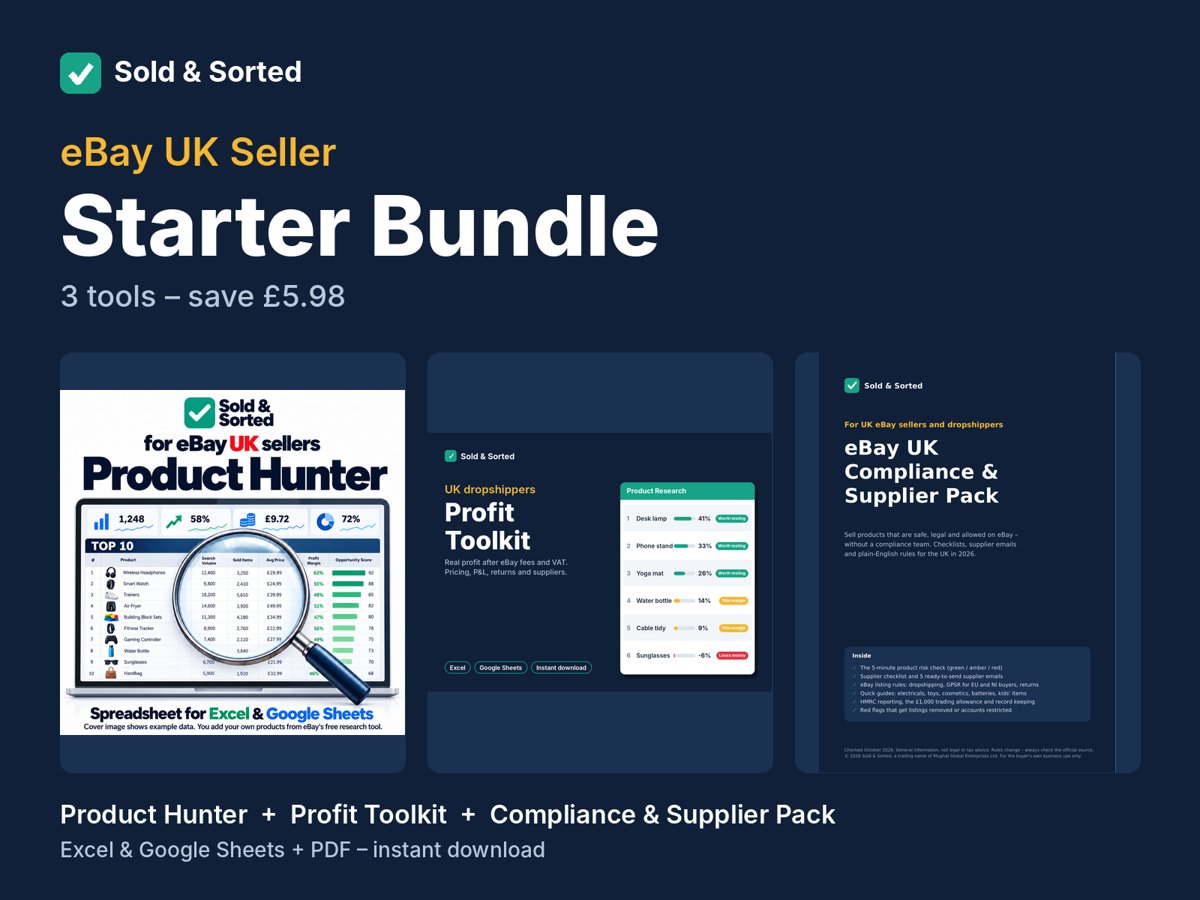 Starter Bundle: Product Hunter, Profit Toolkit and Compliance Pack